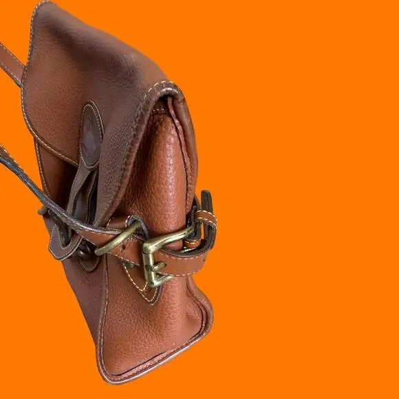 80's 90's vintage brown leather saddle bag purse handbag Dooney & Bourke *AS IS* - Picture 6 of 8